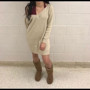 Off the shoulder sweater dress